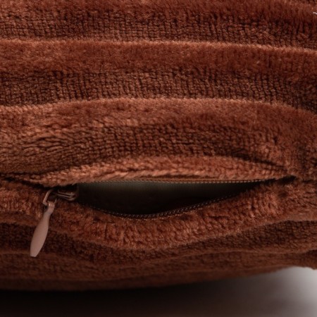 Pillowcase decorative Ethel color brown, 40x40 cm, velsoft, 100% p/e-4