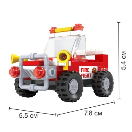 Designer Fire Brigade "Jeep", 58 parts, in a package-1