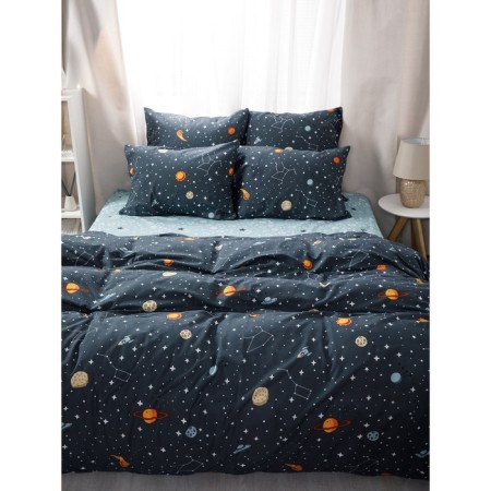 Bed linen 1.5 joint venture "Planets", size 145x215 cm, 145x215 cm, 70x70 cm - 2 pcs-2