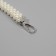 Pen for bag, pearls, 30 cm, 2 carabiner, white/silver color