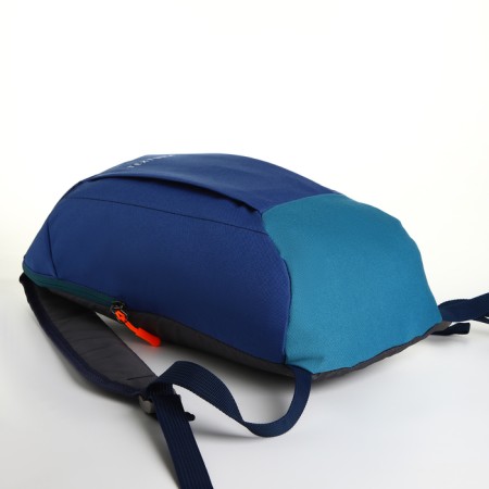 Sports' backpack on lightning, Textura, external pocket, blue color-5
