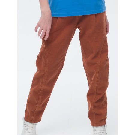 Pants for girls, height 128 cm, brown color-8