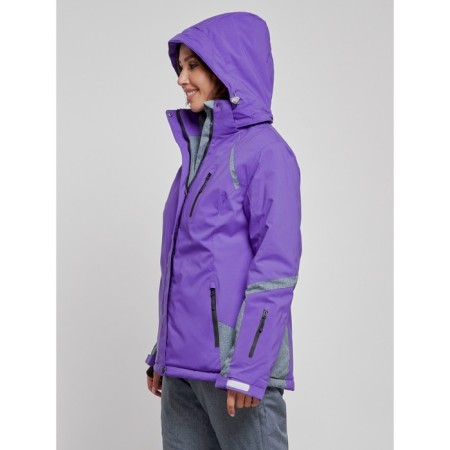 Ski jacket female winter, size 48, purple color-4
