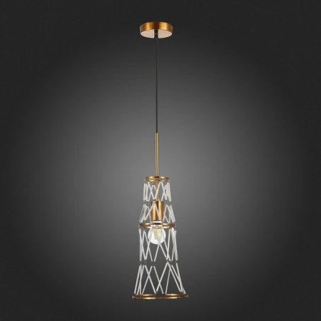 Suspension lamp ST LUCE. SL1016.203.01. Narrio. 1x60 W, E27, 18x18 cm, golden color-4