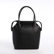 Women's bag with a zipper, with a cosmetic bag, black color