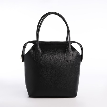 Women's bag with a zipper, with a cosmetic bag, black color