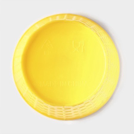 A plastic glass with a tube and a lid of the pineapple, 450 ml, yellow color-5