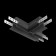 Connector T-shaped Exign built under GCL 12.5 mm, black