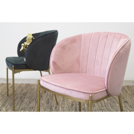 Coral chair, 560 × 500 × 850 mm, velor, green color-2