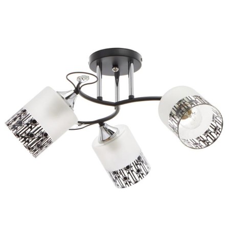 Chandelier gallop 890531 3x60W E27 black/matte white with black pattern-1