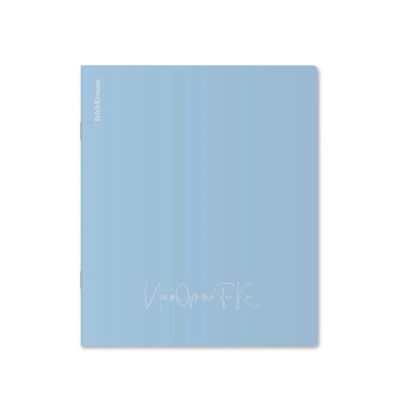 Subject notebook, 48 sheets, cage, computer science, Erichkrause "Pastel", plastic cover silk-screen cover, Blok Offset 100%, info block, mix-2