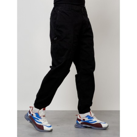 Cargo jeans men, size 54, black color-2