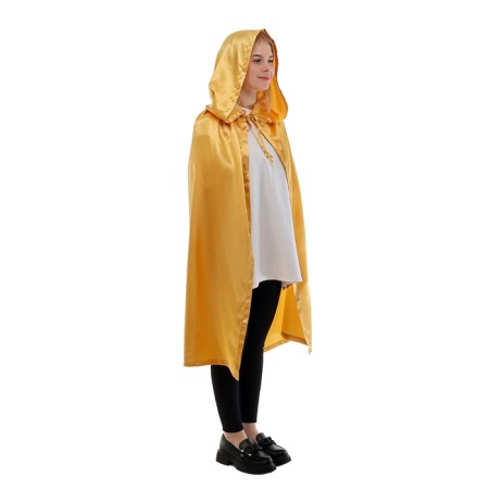 Carnival cloak of children, satin, color golden length 85cm-2