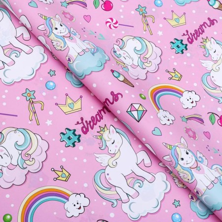Paper packaging glossy bilateral "unicorns", 70 x 100 cm-1