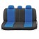 Autoshekhli university Autoprofi Comfort, COM-1105H BK/BL (M), velor, set of 11 objects, black/blue color