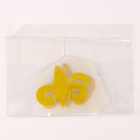 Thermalrotransfer on the "Trilist" sheet, 5 x 7 cm, set 20 pcs., Gold with sparkles-1