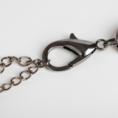 The necklace "Golden chain" Fine, gray color, 50 cm-1
