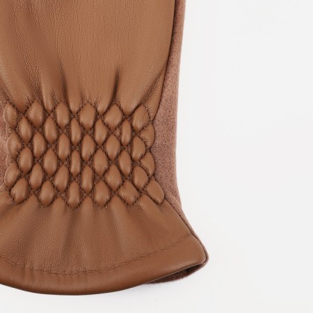 Gloves are female, dimensionless, without insulation, beige color-1
