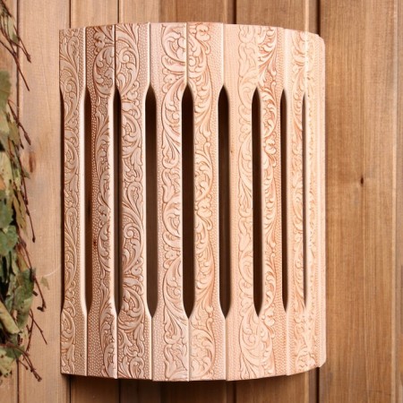 Layer wooden corner "Russian patterns" 31x27x11 cm-1
