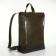 City backpack made of genuine leather with lightning, igermann, green color