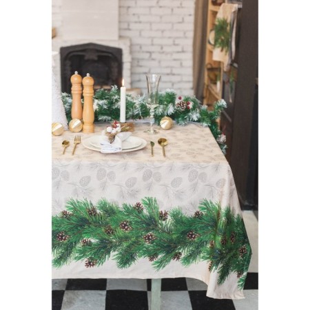 Apron "Ethel" spruce branches 70x61 cm, 100% cotton, sarzha 190 g/m2-3