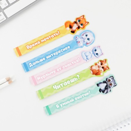 A set of curly bookmarks "Cute bookmarks", 5 pcs-1