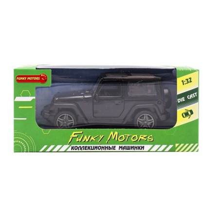 Inertial Funky Toys, Die-Cast, with a black roof, opening doors, 1:32, black color-1