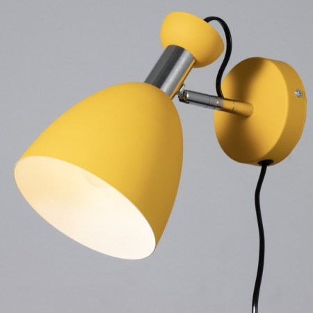 Sconces with a switch on the wire "Claudia" E27 40W yellow 28x15x20cm-2