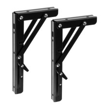 Folding bracket for tables and shelves of tundra, 2 pcs, length 200 mm, steel color black