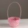 Wicker basket, d15x9x31cm, pink, bamboo