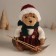 Decor "Bear in winter sundress on skiing" 20x19x11.5 cm
