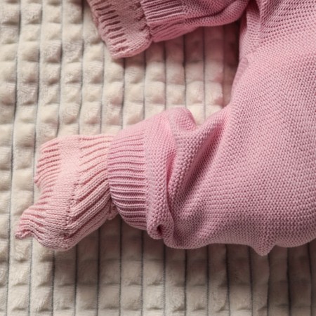 Knitted crumb set "Cute" growth 98-104 cm, pink color-3
