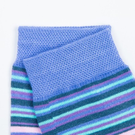 Women's socks, color blue stripes, size 23-25-2