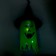 Carnival suspension light "horror", green color