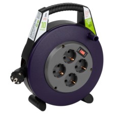 The extension cord of the power era BPX-4E-3X0.75-10M in a closed case with a ground with a 4-circuit circuit breaker 10 m of PVS 3x0.75mm2 6a