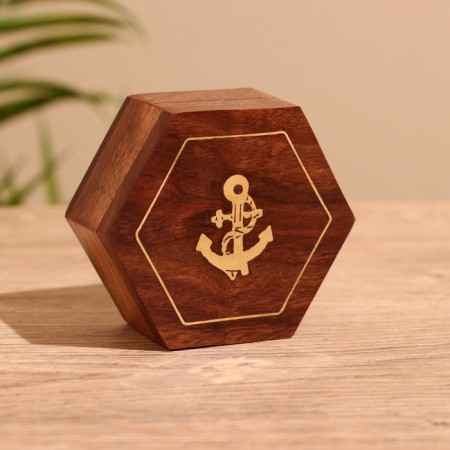 Board "Anchor" 8.5x7.5x3.5 cm, tree shisham-3