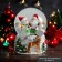 Souvenir Polystone Water Ball "Snowman and Santa Claus with Olennik" 7x6.7x8.8 cm