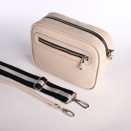 Women's bag over the shoulder, Textura, small size, beige color-6