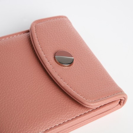 Women's wallet on magnet, pink color-2