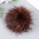 Pompon artificial fur fox 14 cm (28-chocolate)