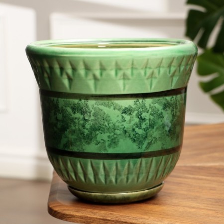 Pot Flower Crete No. 3, Green 3.7 L-6