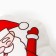 New Year. Pillow Ethel "Funny Santa" 24x33 cm, 100 p/e, velor