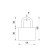 The castle is hung, type 8, 60 mm, short handle d = 9 mm,