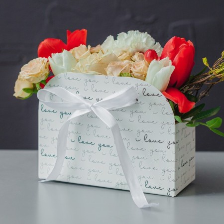 Carriage for flowers folding I love you, 17 × 13 × 7 cm-5