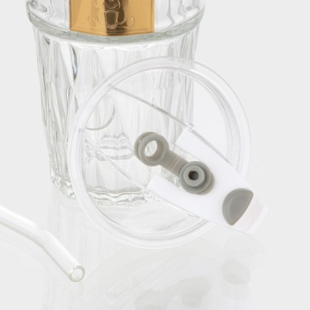 Glass glass with a lid and a Krono pipe, 400 ml-2