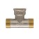 STM tee, 1/2 ", external/internal/outer thread, nickel -plated brass