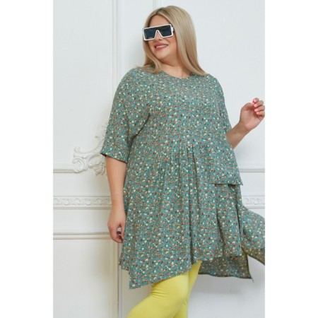 Women's tunic, size 60, green color