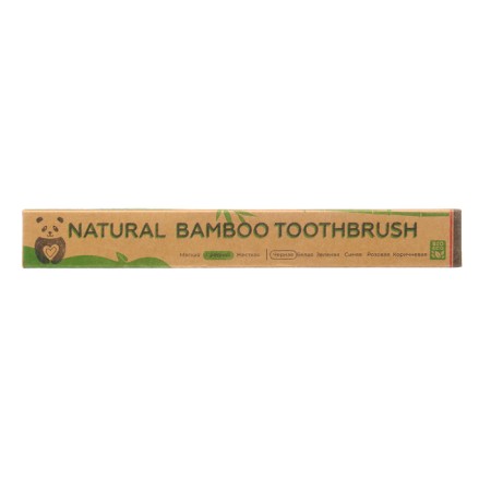 Middle bamboo toothbrush, 5 pieces, mix of flowers-6