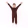 Combineson collar-stand, brown color (Brown), height 92-98 cm