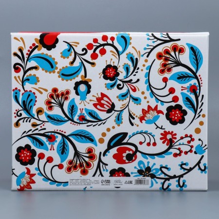 Folk box "People", 31.2 x 25.6 x 16.1 cm, New Year-4